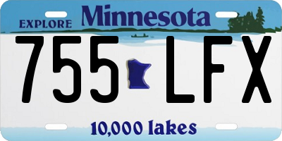 MN license plate 755LFX