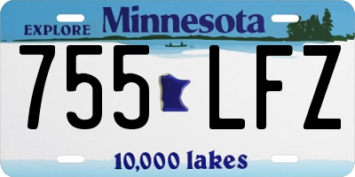 MN license plate 755LFZ