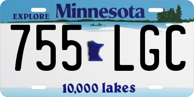 MN license plate 755LGC