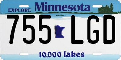 MN license plate 755LGD