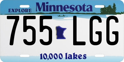 MN license plate 755LGG