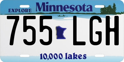 MN license plate 755LGH