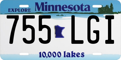 MN license plate 755LGI