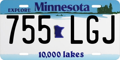 MN license plate 755LGJ