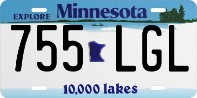 MN license plate 755LGL