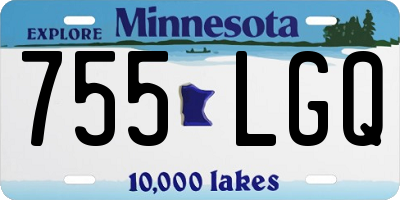 MN license plate 755LGQ