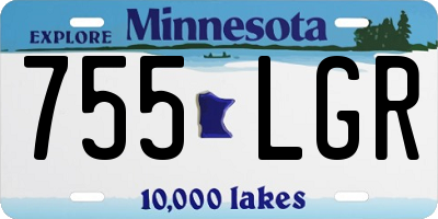 MN license plate 755LGR