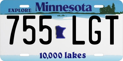MN license plate 755LGT