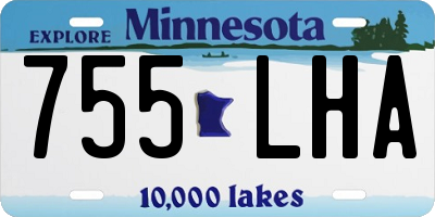 MN license plate 755LHA