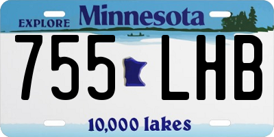 MN license plate 755LHB