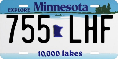 MN license plate 755LHF