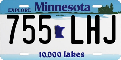MN license plate 755LHJ