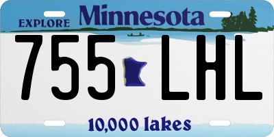 MN license plate 755LHL