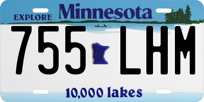 MN license plate 755LHM