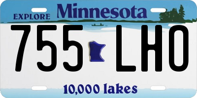 MN license plate 755LHO