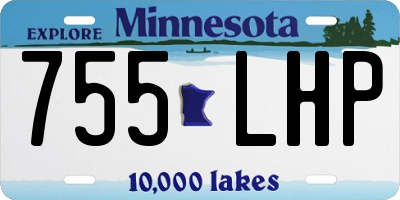 MN license plate 755LHP