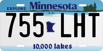 MN license plate 755LHT