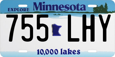 MN license plate 755LHY