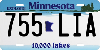 MN license plate 755LIA