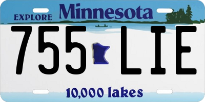 MN license plate 755LIE