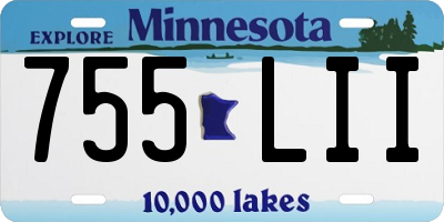 MN license plate 755LII