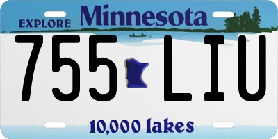 MN license plate 755LIU