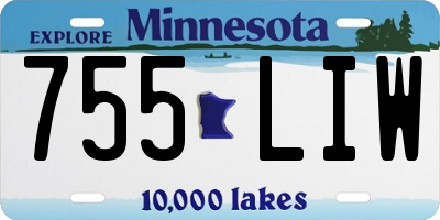 MN license plate 755LIW