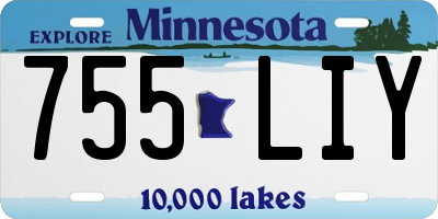 MN license plate 755LIY