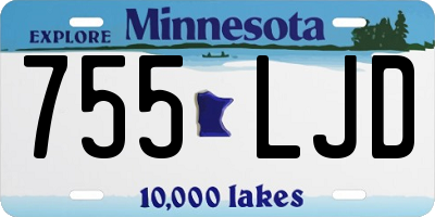 MN license plate 755LJD
