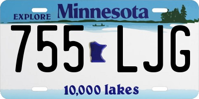 MN license plate 755LJG