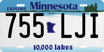 MN license plate 755LJI