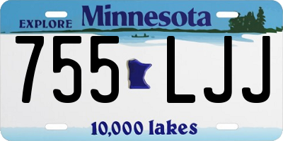 MN license plate 755LJJ