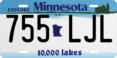 MN license plate 755LJL