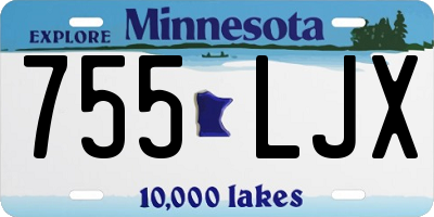 MN license plate 755LJX