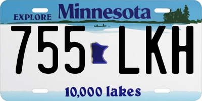 MN license plate 755LKH