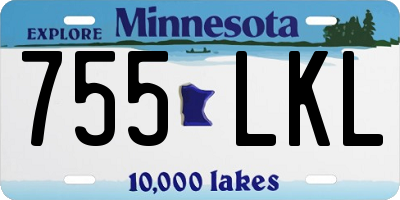 MN license plate 755LKL