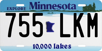 MN license plate 755LKM