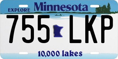 MN license plate 755LKP