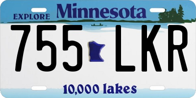 MN license plate 755LKR