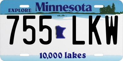 MN license plate 755LKW