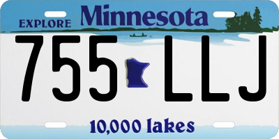 MN license plate 755LLJ