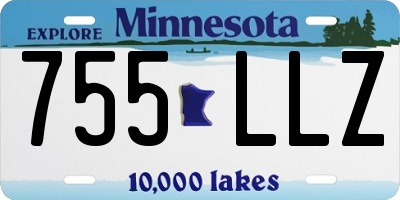 MN license plate 755LLZ