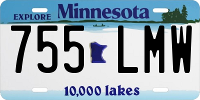 MN license plate 755LMW