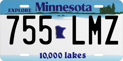 MN license plate 755LMZ