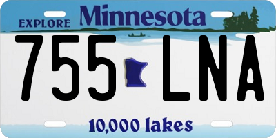 MN license plate 755LNA