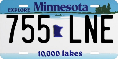 MN license plate 755LNE