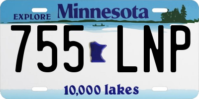 MN license plate 755LNP