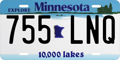 MN license plate 755LNQ