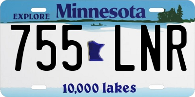 MN license plate 755LNR
