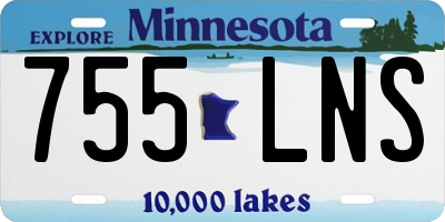 MN license plate 755LNS